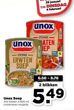 PLUS Unox Soep aanbieding