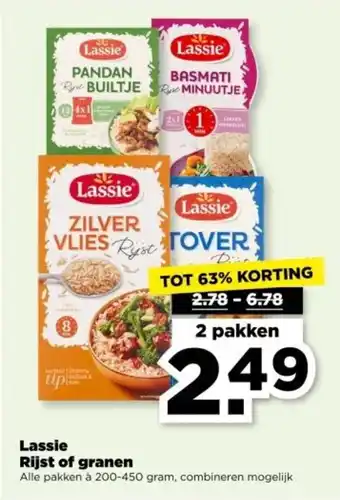 PLUS Lassie Rijst of granen aanbieding