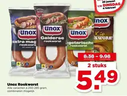 PLUS Unox Rookworst aanbieding