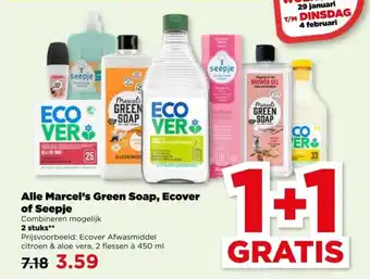 PLUS Alle Marcel's Green Soap, Ecover of Seepje aanbieding