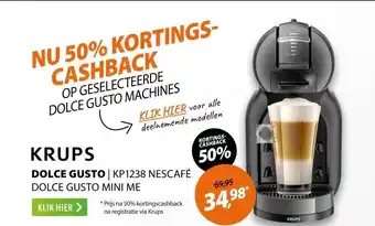 Expert Krups KP1238 NESCAFÉ Dolce Gusto Mini Me Zwart aanbieding