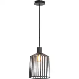 Leen Bakker Hanglamp Fynn zwart metaal E27 150xØ30 cm - Leen Bakker aanbieding