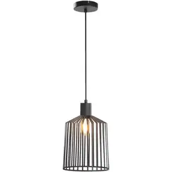 Leen Bakker Hanglamp Fynn zwart metaal E27 150xØ30 cm - Leen Bakker aanbieding