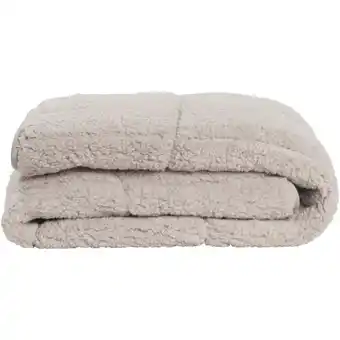 Leen Bakker Bedrukt winterdekbed Teddy - taupe - 240x220 cm - Leen Bakker aanbieding