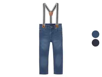 Lidl lupilu Jongens Jeans Slim Fit met Bretels aanbieding