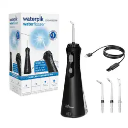 MediaMarkt Waterpik Cordless Plus Black (wp-492) Monddouche Zwart aanbieding