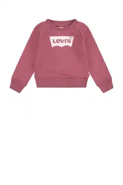 Wehkamp Levi's Kids sweater Batwing met logo donkerroze aanbieding