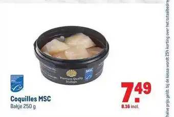 Makro Coquilles msc 250 gram aanbieding