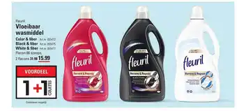 Sligro Fleuril vloeibaar wasmiddel color & fiber, black & fiber of white & fiber aanbieding