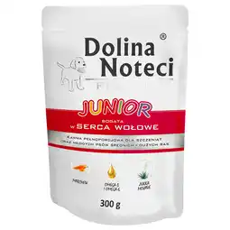 Zooplus 20x300g Dolina Noteci Junior Rijk aan runderhartjes hondenvoer nat aanbieding