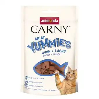 Zooplus Voordeelpakket: 10x50g Animonda Carny Adult Vlees Yummies Kip + Zalm Kattensnacks aanbieding