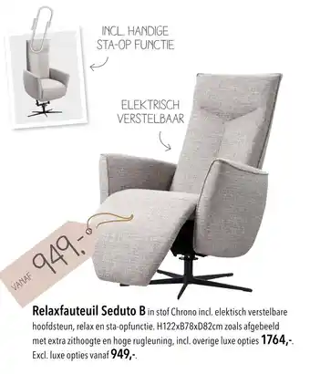 Pronto wonen Relaxfauteuil seduto b aanbieding