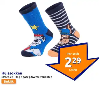 Action Huissokken aanbieding