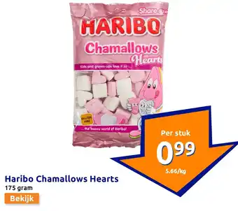 Action Haribo Chamallows Hearts aanbieding