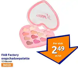 Action FAB Factory oogschaduwpalette aanbieding