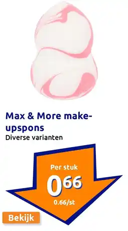 Action Max & More make-up spons aanbieding