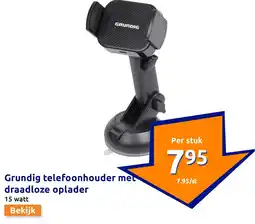 Action Grundig telefoonhouder met draadloze oplader aanbieding