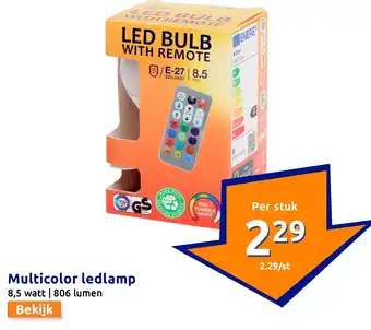 Action Multicolor ledlamp aanbieding