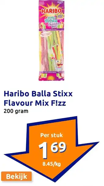 Action Haribo Balla Stixx Flavour Mix F!zz aanbieding