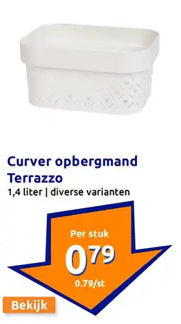 Action Curver opbergmand Terrazzo aanbieding