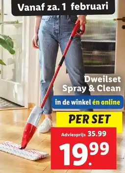 Lidl Dweilset Spray & Clean aanbieding