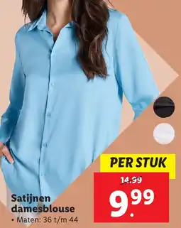 Lidl Satijnen damesblouse aanbieding