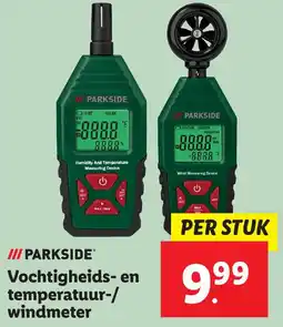 Lidl PARKSIDE Vochtigheids en temperatuur-/ windmeter aanbieding