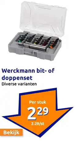 Action Werckmann bit of doppenset aanbieding