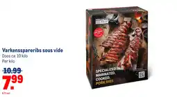 Makro Varkensspareribs sous vide aanbieding