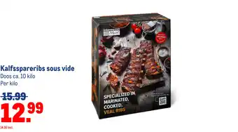 Makro Kalfsspareribs sous vide aanbieding