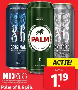 Lidl Palm of 8.6 pils aanbieding