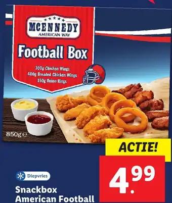 Lidl Snackbox American Football aanbieding