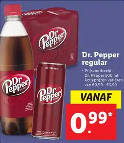 Lidl Dr. Pepper regular aanbieding