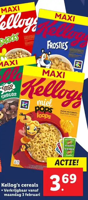 Lidl Kellog's cereals aanbieding