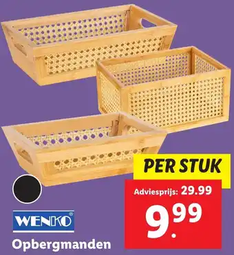 Lidl Wenko Opbergmanden aanbieding