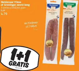 Poiesz Weidenaar Friese of Groninger worst lang aanbieding