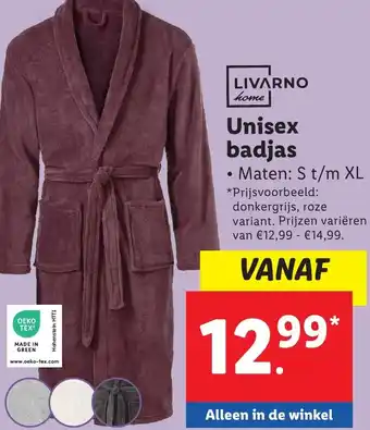 Lidl LIVARNO home Unisex badjas aanbieding