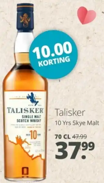 Mitra Talisker 10 Yrs Skye Malt aanbieding