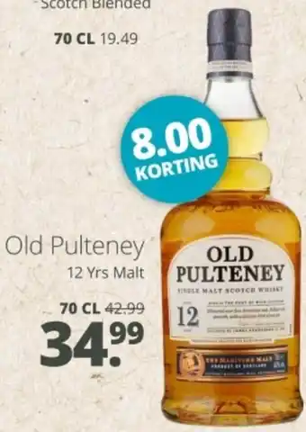 Mitra Old Pulteney 12 Yrs Malt aanbieding