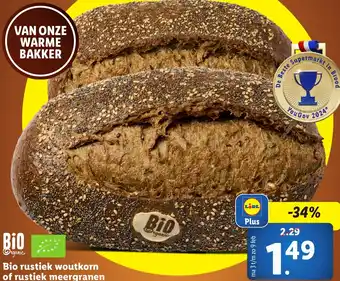 Lidl Bio rustiek woutkorn of rustiek meergranen aanbieding