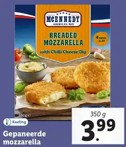 Lidl Gepaneerde mozzarella aanbieding