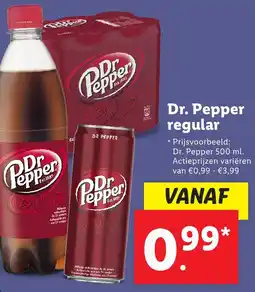 Lidl Dr. Pepper regular aanbieding