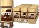 Bol.com Nescafé Gold oploskoffie - 12 potten à 50 gram aanbieding