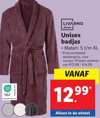 Lidl LIVARNO home Unisex badjas aanbieding