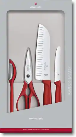 Bol.com Victorinox Swiss Classic Kitchen Set 4 pieces - Red aanbieding