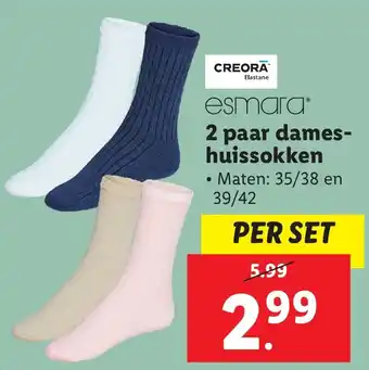 Lidl Esmara 2 paar dames huissokken aanbieding