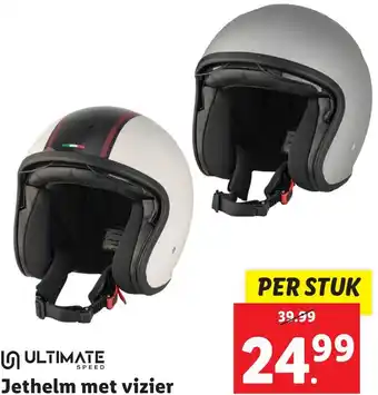 Lidl ULTIMATE Jethelm met vizier aanbieding