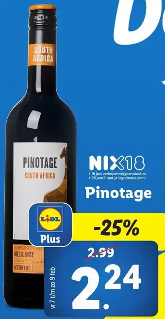 Lidl Pinotage aanbieding