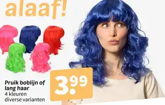 Wibra Pruik boblijn of lang haar aanbieding