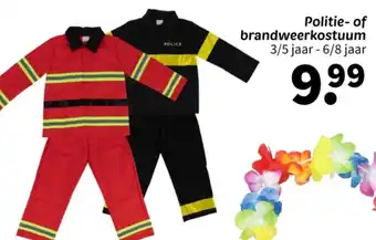 Wibra Politie of brandweerkostuum aanbieding